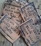 CLEARANCE! rustic ceramic pottery sign- try not to punch anyone today