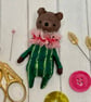 Spun Cotton Fruit Bear Art Doll Watermelon 