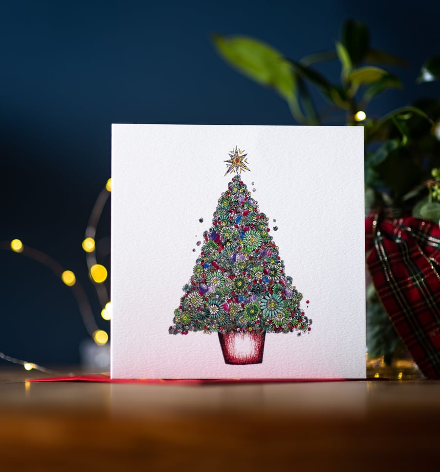 Beautiful Christmas Tree single card