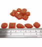 Gold Orange Glitter Cabochons, 15 Mini Flatback Glitter Gems - Image 4