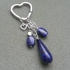 Lapis Lazuli and Pyrite Gemstone Keyring