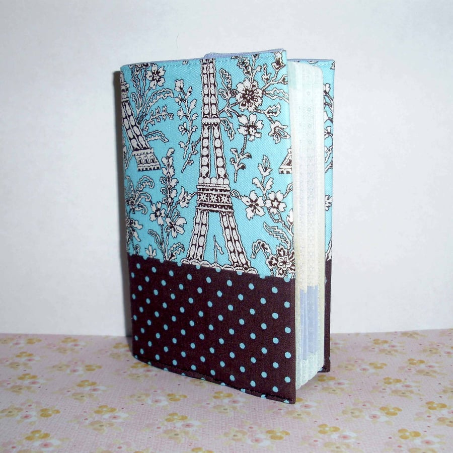 Passport cover  - Eiffel tower Paris turquoise