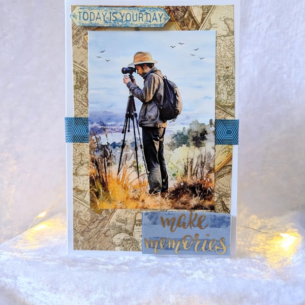 Birdwatcher greetings card
