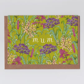 Card for Mum - Wildflowers