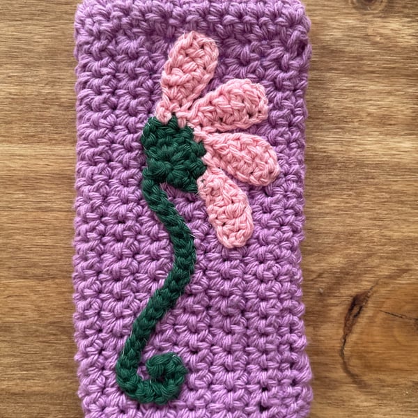 Crocheted phone case