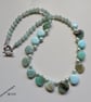 Designer Amazonite & Shell Pearl Necklace One Off - Image 5