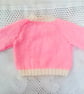 Hand Knitted Baby's Jumper with Heart Motif, Baby Shower Gift, Baby Gift - Image 3
