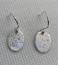Pure silver, oval earrings with bubble texture  - Image 3