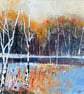 Winter silver birches