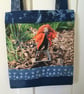 Upcycled Hand Embroidered Nature Tote Bag - Image 1