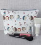 Large zipped pouch, project bag, cosmetic bag, hedgehogs - Image 6