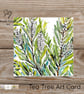 Tea Tree - Art Card - Square - Blank - Original Watercolour Design - Envelope - Image 5