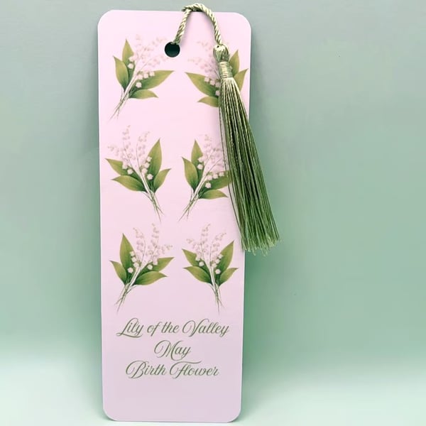 Lily of the Valley Tassel Bookmark - Botanical Floral Bookmark Gift