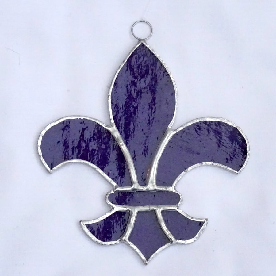 Stained Glass Fleur de Lis