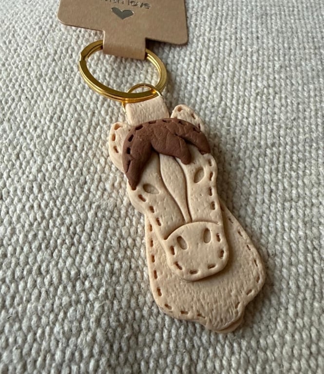 Polymer clay horse keyring