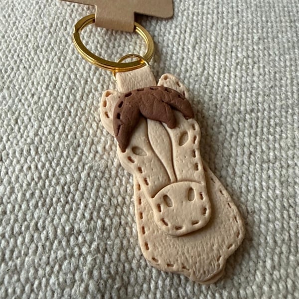 Polymer clay horse keyring