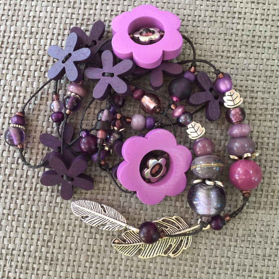 “Allium” Hotchpotch lariat necklace