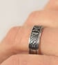  Sterling Rune Ring - Viking Silver Band Personalized Custom Name Anglo Saxon  - Image 9