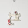 'Christmas Sewing' Sewing Machine' - Hanging Decoration