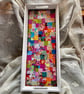 White wooden decopatch tray - Image 1