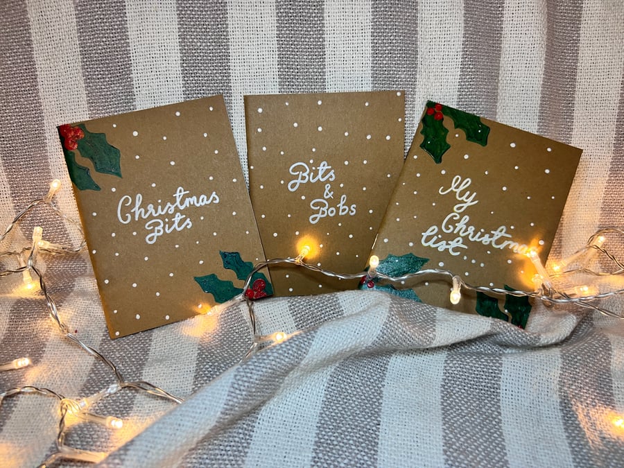 Handpainted Christmas notebook