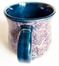 Purple Patterned Mug -Hand Thrown Stoneware Ceramic Mug - Image 4