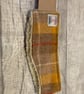 Harris Tweed Headband Yellow Brown Checked Tweed - Image 2