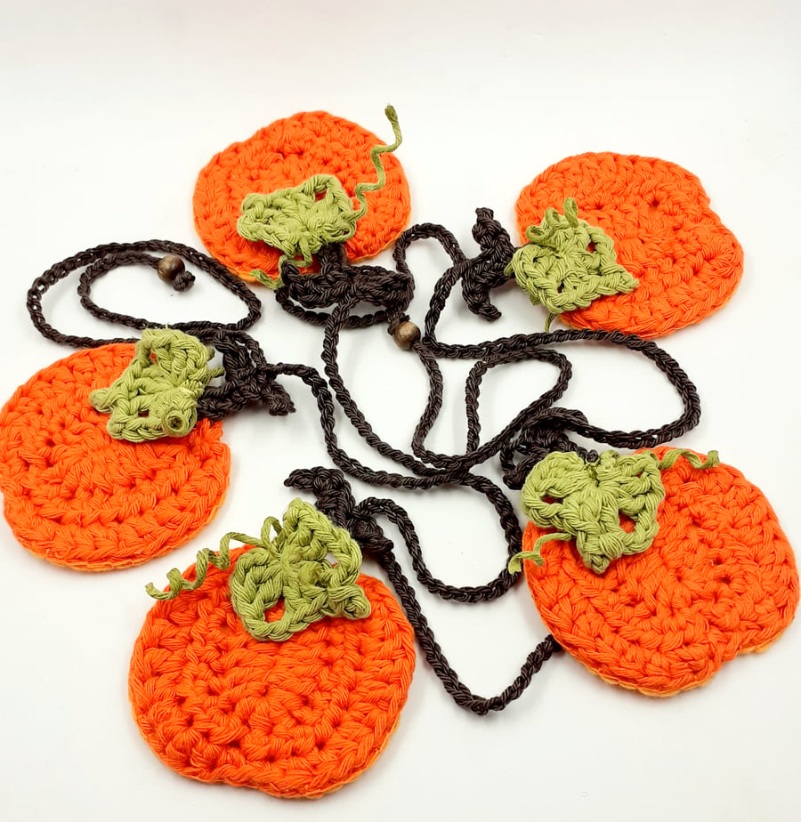 Crochet Pumpkin Garland 