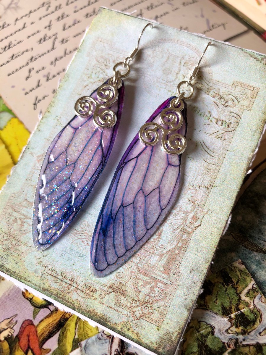 Large purple earrings hotsell