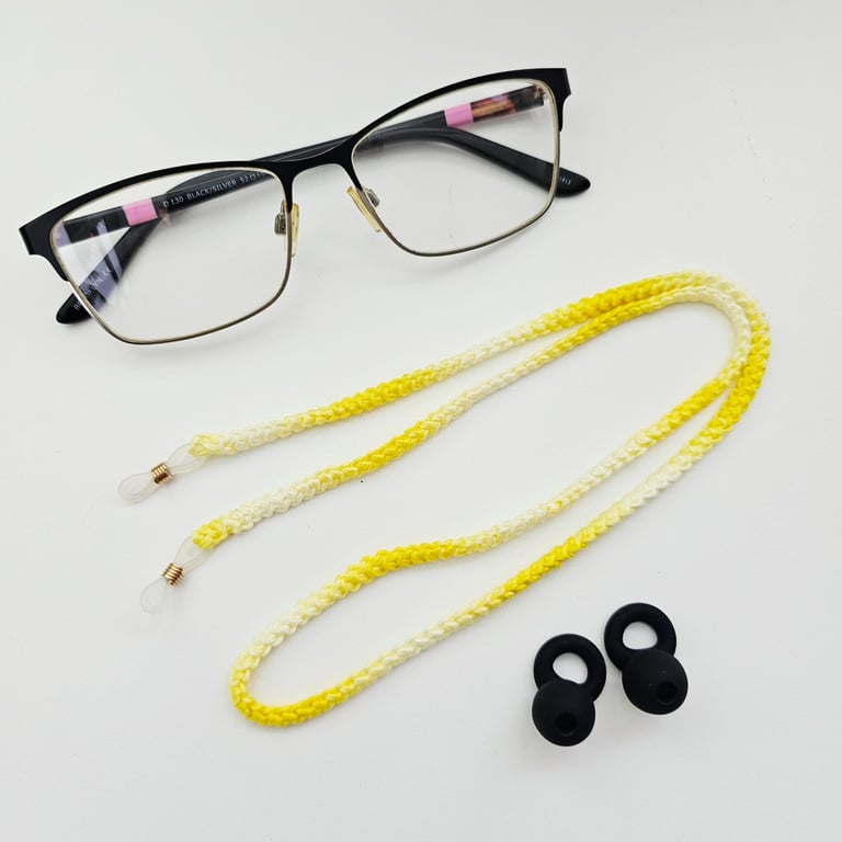 Sunshine Yellow Cotton Cord, Eyeglasses Chain and Earplugs Strap