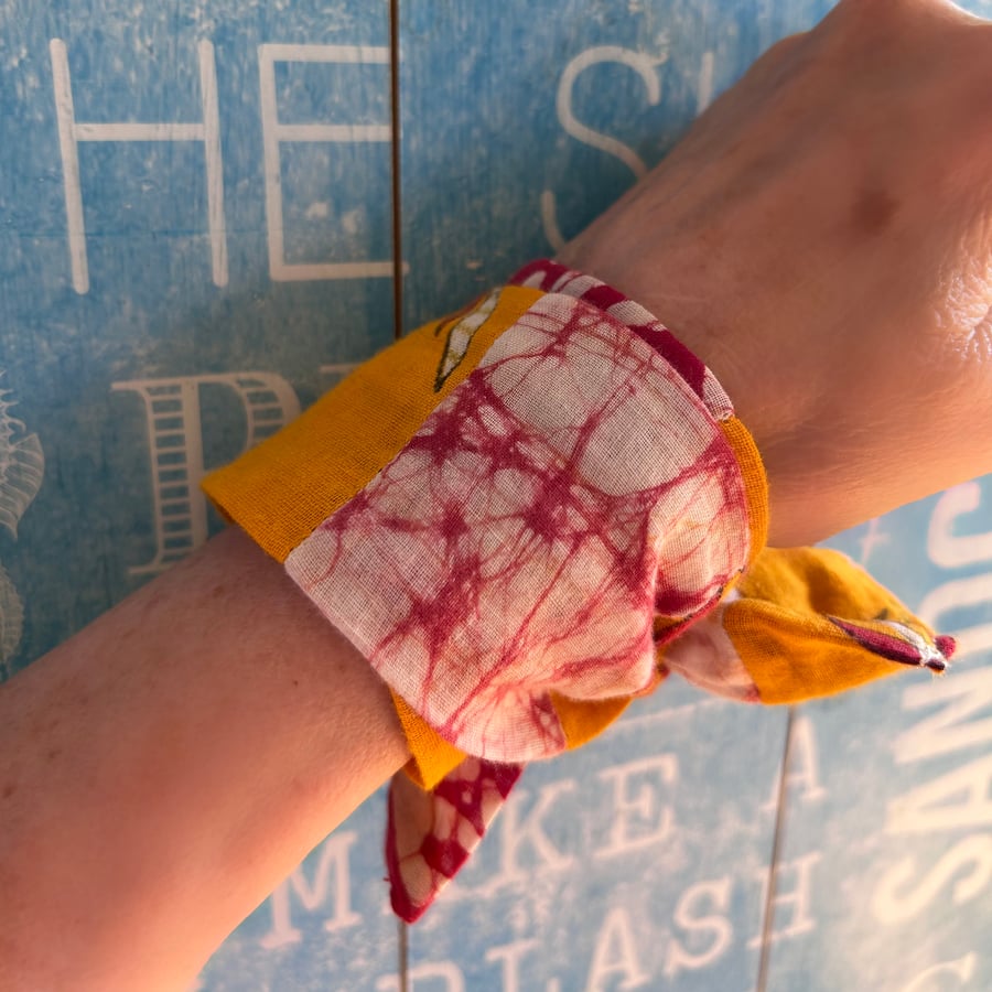 Wrist wrap scarf boho fashion eco gift