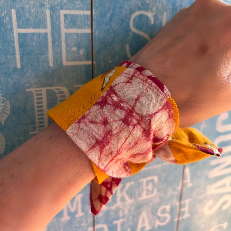 Wrist wrap scarf boho fashion eco gift