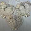 Heart Lace and Felt Embellished by Carolee Crafts  PB1 - 0006
