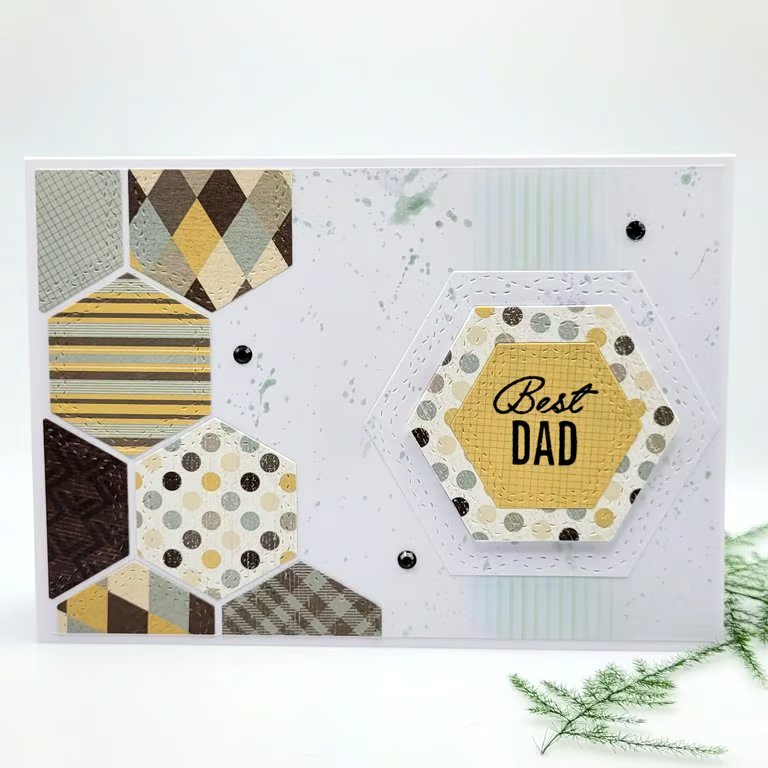 Father's Day Card - cards, handmade, Best Dad, nature colours