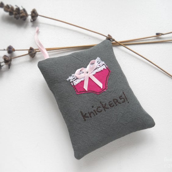 freehand embroidered lavender bag sachet hanging decoration 