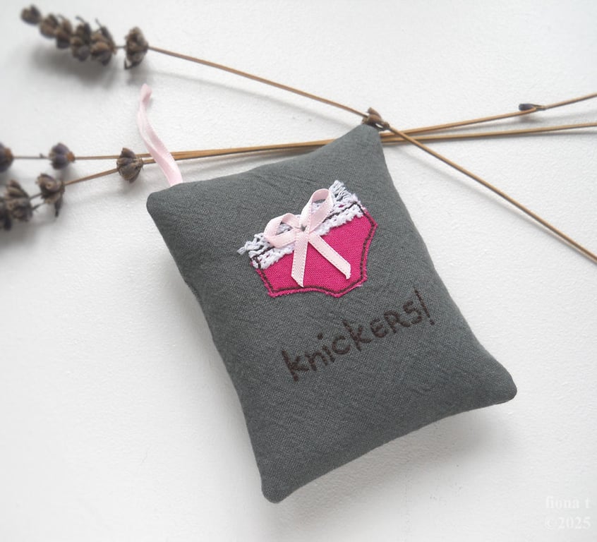 freehand embroidered lavender bag sachet hanging decoration 