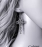 Handcrafted Chainmaile Cross Spike Earrings: Stainless Steel Gothic - Image 3