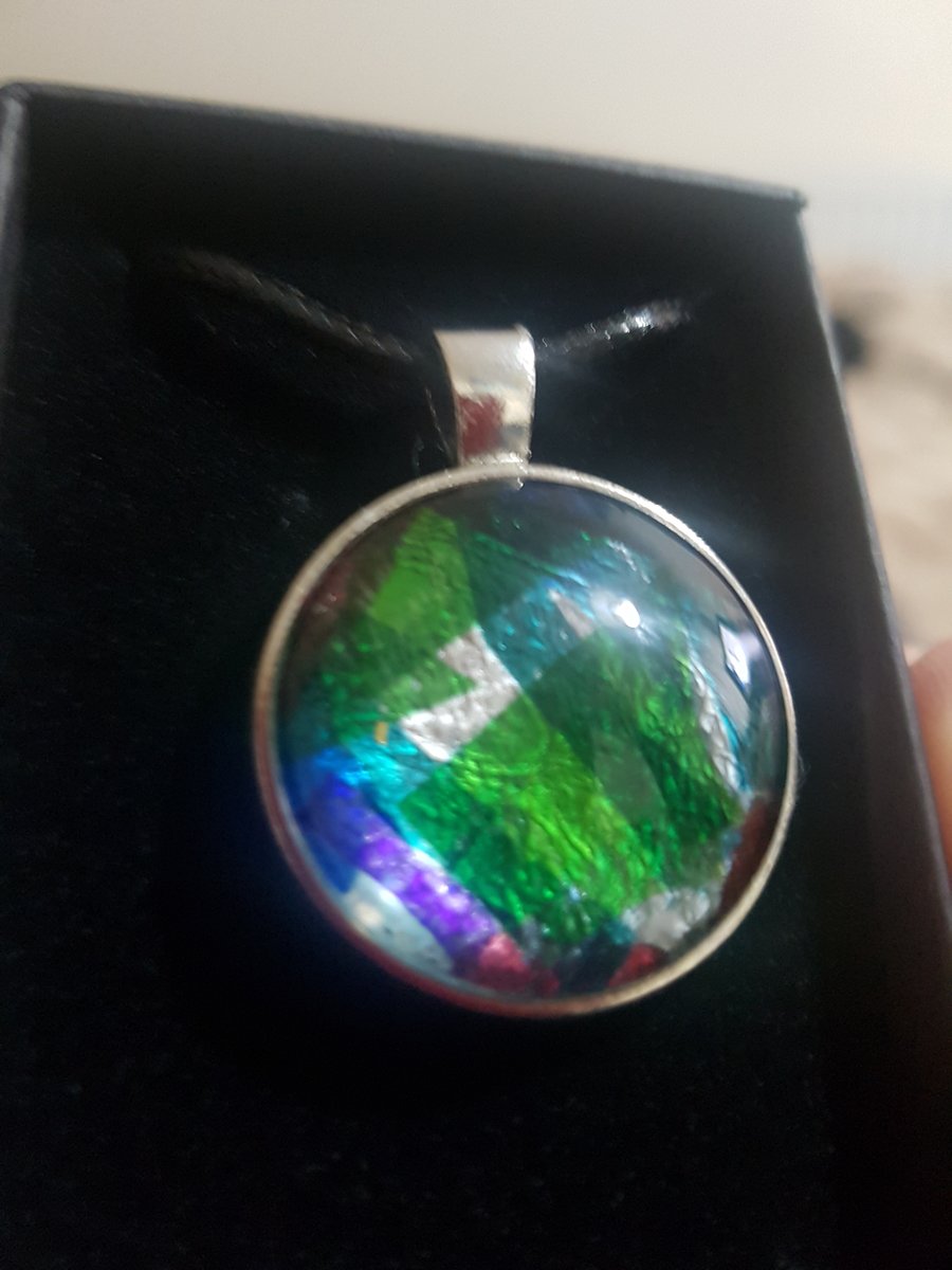 Colourful glass pendant 
