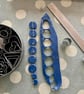 Bespoke Navy and Silver Sparkle Drop Earrings - Image 4