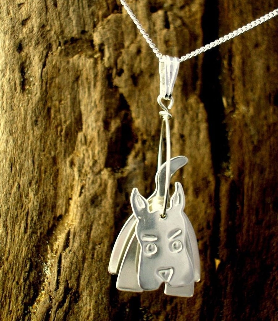 Silver Scottie Dog Pendant, Scottie Dog necklace, Scottish Terrier pendant, Hand