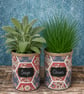 Vintage patchwork grow your own herb garden gift set 