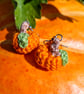 Pumpkin earrings, Autumn earrings, Halloween jewellery, Orange jewellery  - Image 1