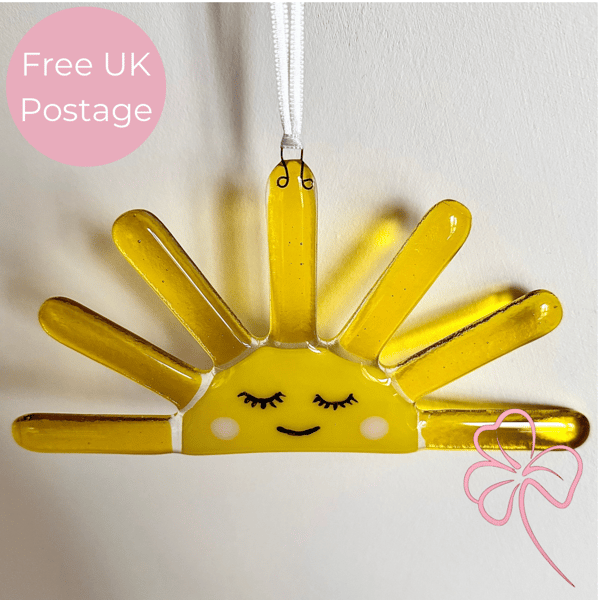 Little Miss Sunshine Fused Glass Sun Catcher