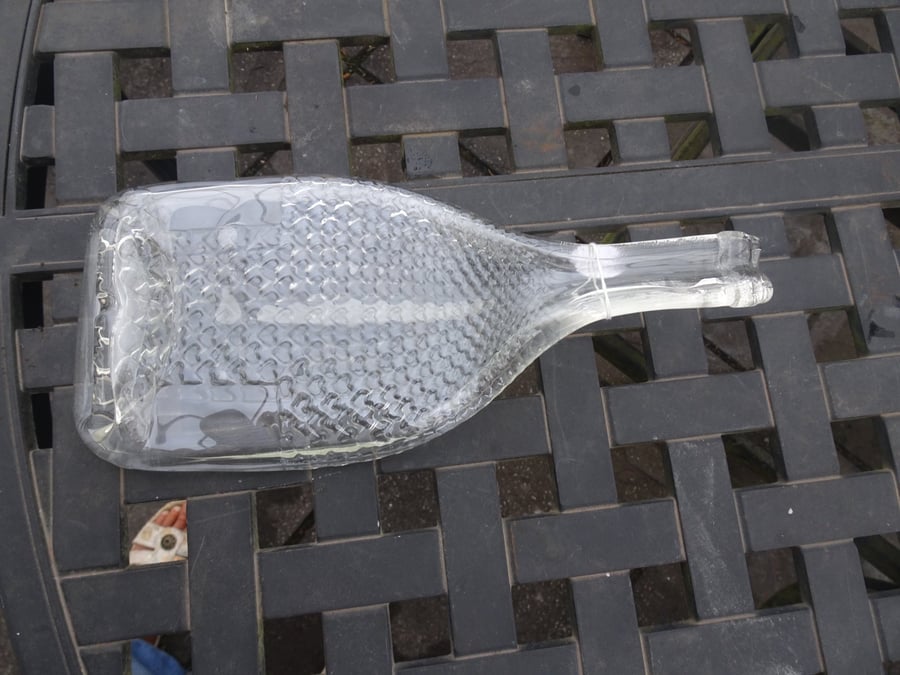 Heart Glass Bottle Cheese Serving Dish Approx 12 inches