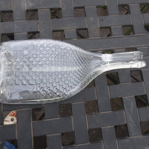 Heart Glass Bottle Cheese Serving Dish Approx 12 inches