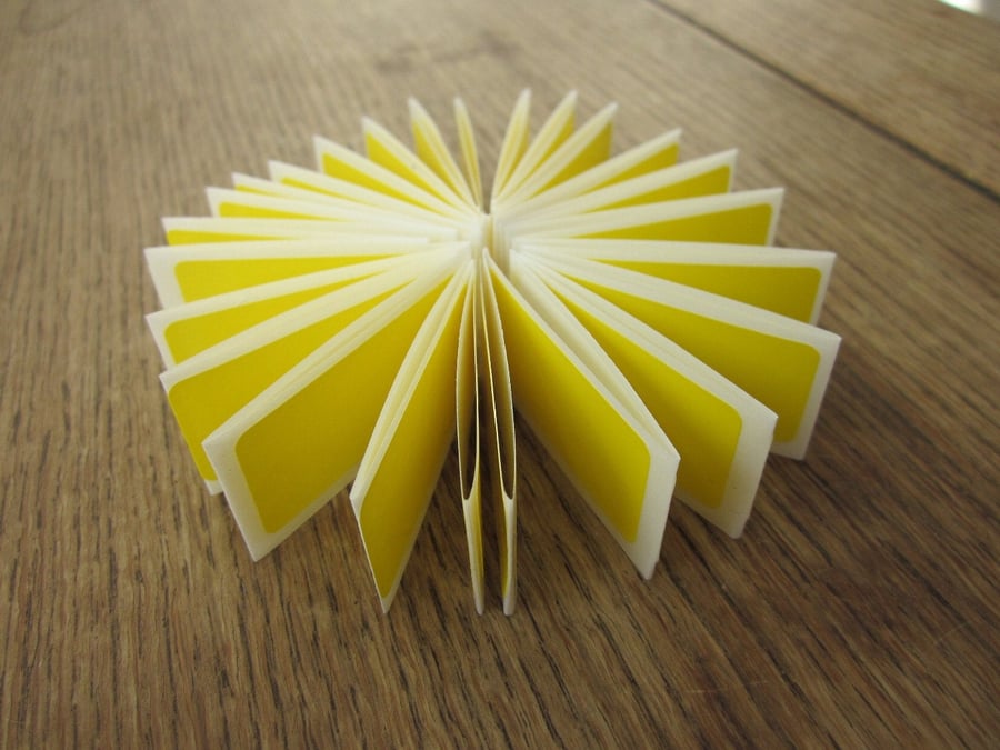 50 Small Bright Yellow Stickers