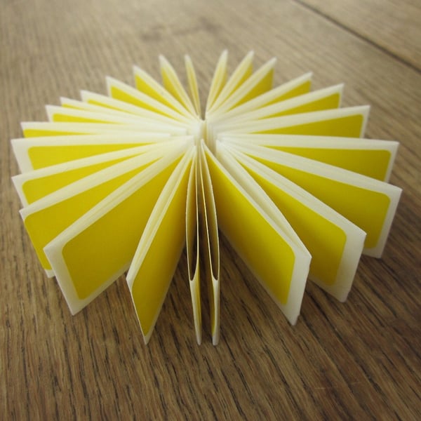 50 Small Bright Yellow Stickers