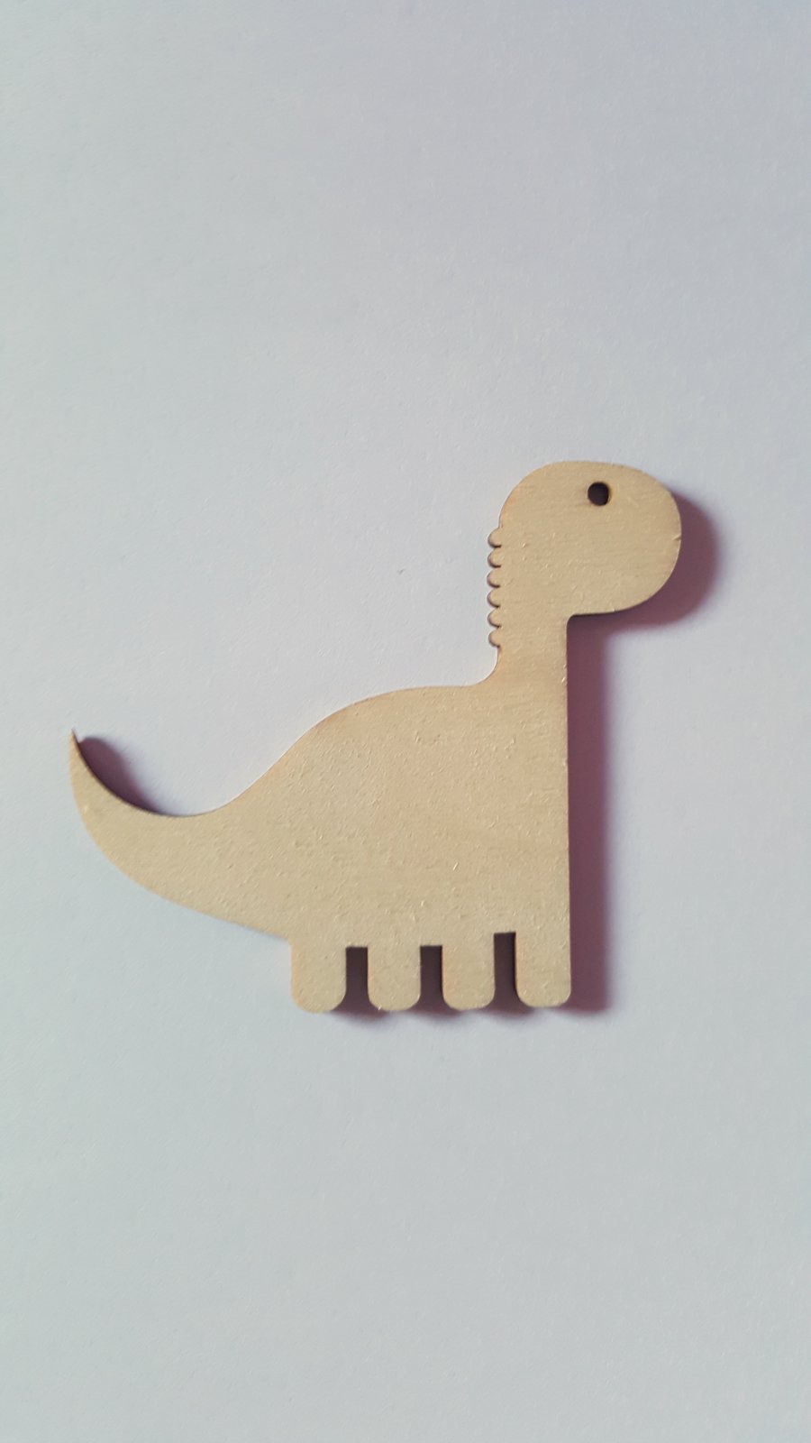 10 x Blank Wooden Craft Shapes - 70mm - Dinosaur (With FREE Jute!) 