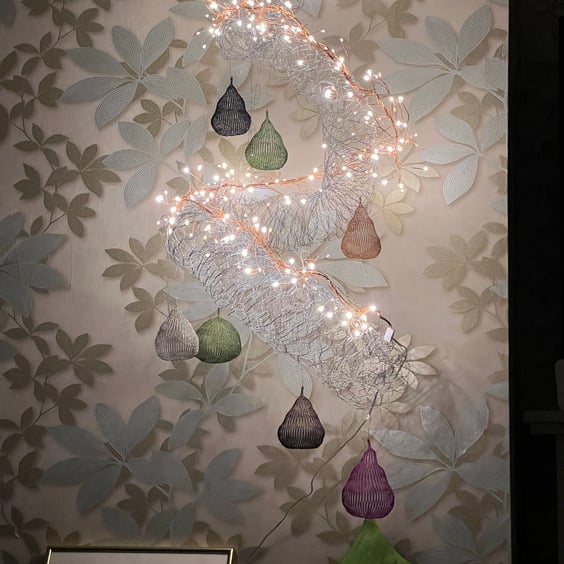 personalized wire sculpture - pear table decoration Christmas tree decoration