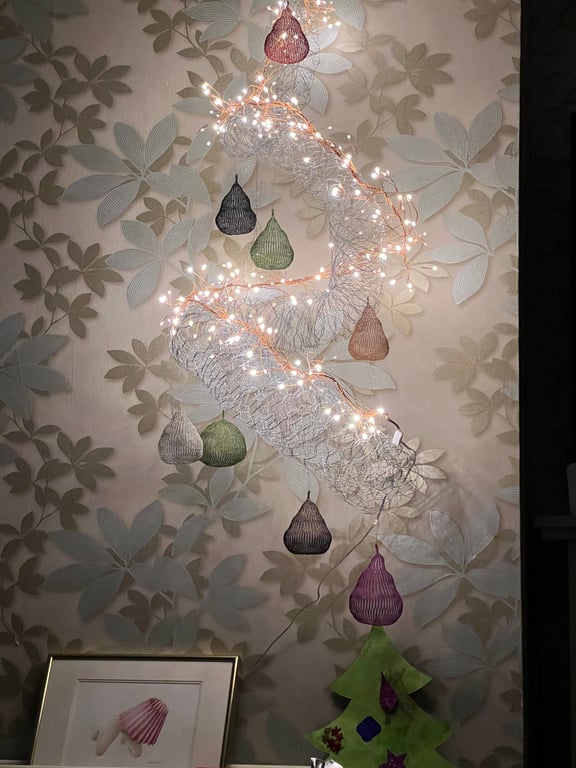 personalized wire sculpture - pear table decoration Christmas tree decoration